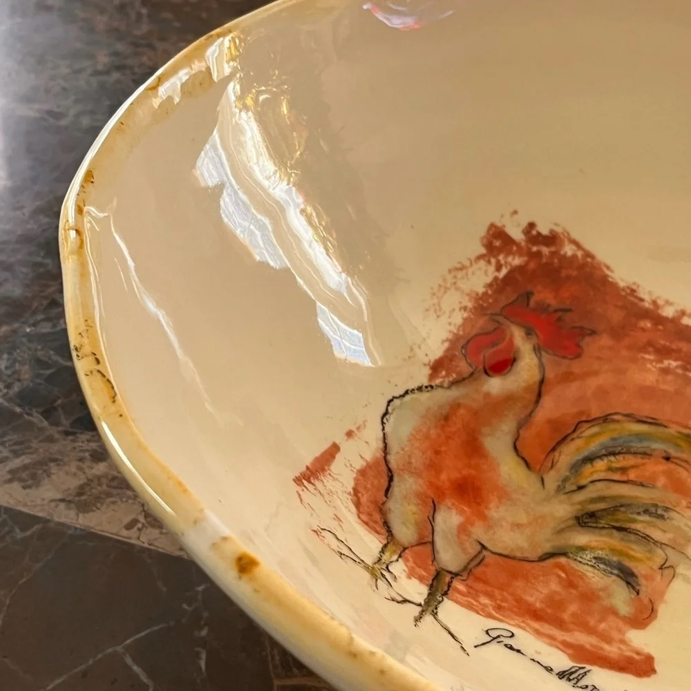 Vintage Sur La Table PASTA SALAD BOWL Italian pottery